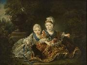 Francois-Hubert Drouais Duke of Berry and the Count of Provence at oil painting on canvas